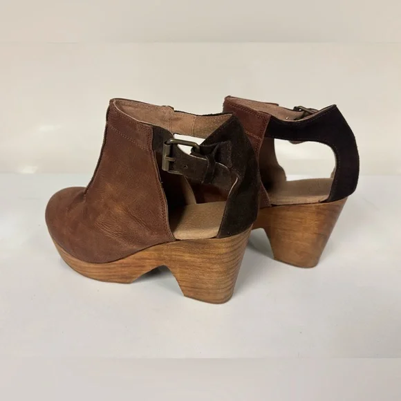 Free People Brown Leather Ankle Boots. Size 38 - Picture 5 of 8